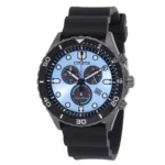 Orologio Uomo Citizen Sporty-Aqua Crono Eco-Drive Acciaio Grey Quadrante Azzurro Cinturino Gomma