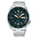Orologio Uomo Seiko 5 Sports Automatico Acciaio Quadrante Verde Dettagli Rosé