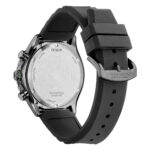 Orologio Uomo Citizen Marine Crono Eco-Drive Acciaio Grey Cinturino Silicone Quadrante Nero - immagine 3