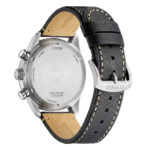Orologio Uomo Citizen Aviator Crono Eco-Drive Acciaio Quadrante Nero Cinturino Pelle - immagine 3