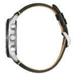 Orologio Uomo Citizen Aviator Crono Eco-Drive Acciaio Quadrante Nero Cinturino Pelle - immagine 2