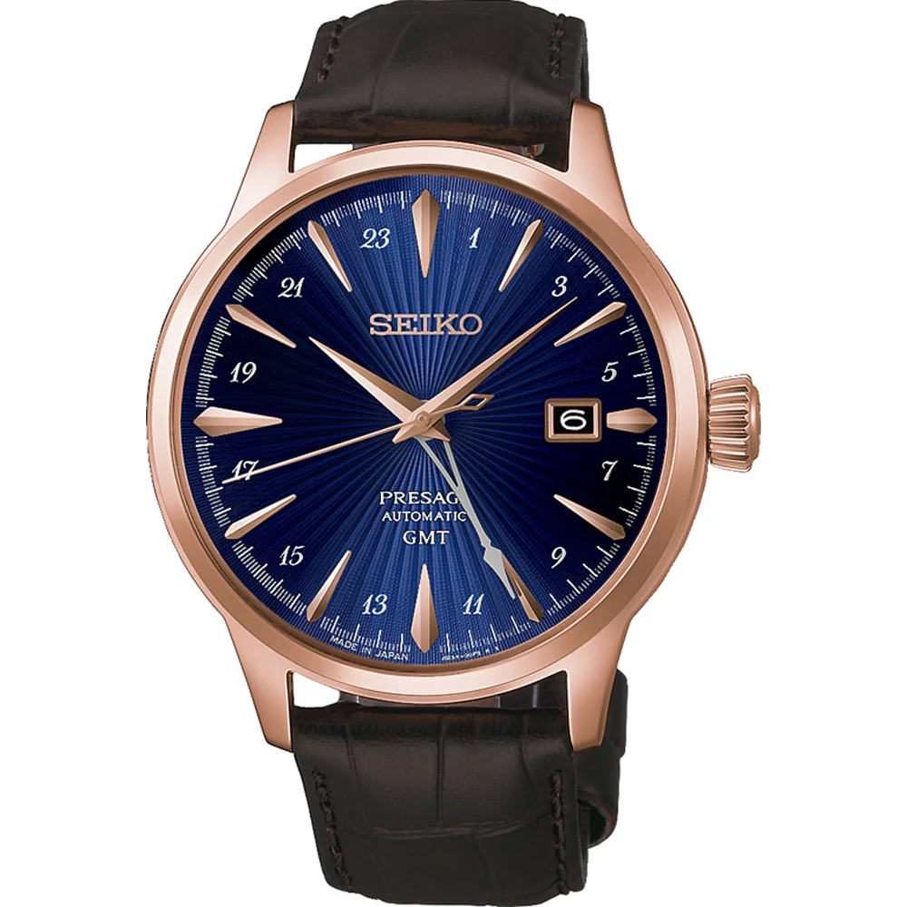 seiko-hcb005j1-presage-cocktail-time-20445289 Orologio Uomo Seiko Presage Cocktail Time Automatico GMT Corcovado Quadrante Blu - immagine 1